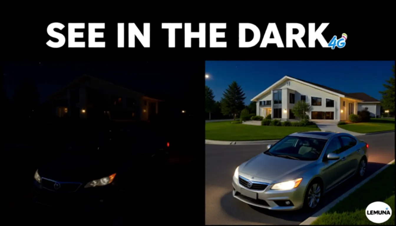 See in the dark: night view compared with the camera's clear image